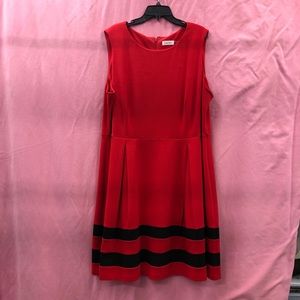 Calvin Klein Dress, Red & Black, Size 22W